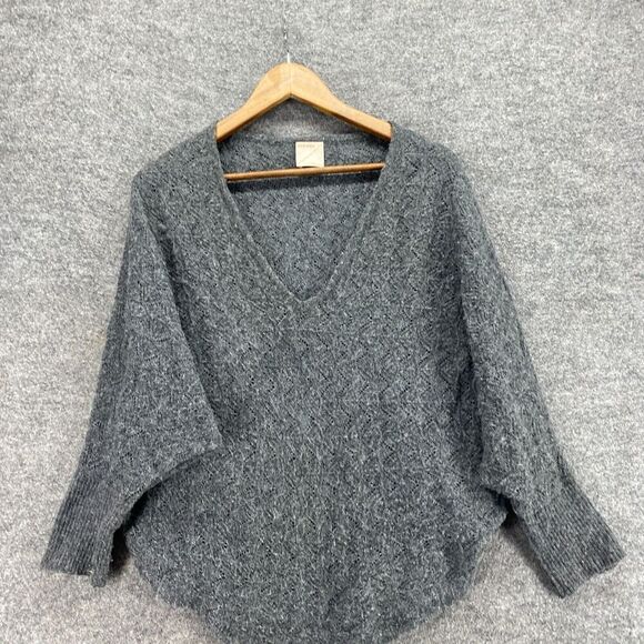 Kerisma Sweater Pullover Women S/M Gray Wool Knit V-Neck Long Sleeve Casual - Picture 3 of 9